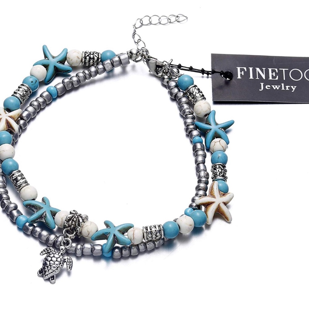 Blue Starfish Women’s Beach Ankle Bracelet